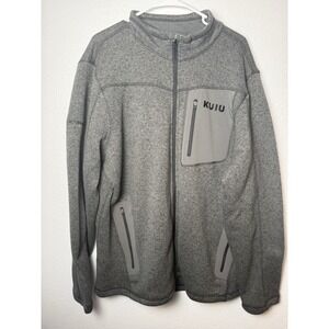 Kuiu Base Camp High Loft Sweater Fleece Full Zip Jacket Gray Mens XXL 2XL